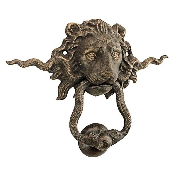 𝅺toscano- Lion and The Snakes Cast Iron Door Knocker - Picture 10 of 10